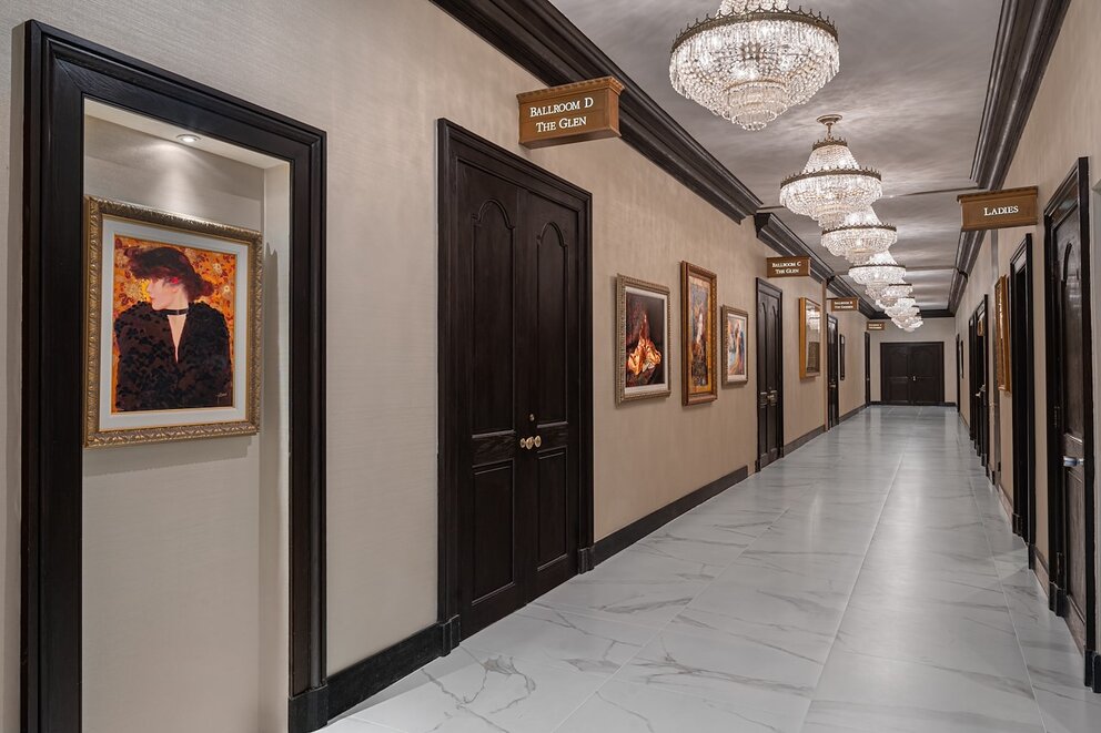 Pre function space at our Oak Brook hotel near Chicago