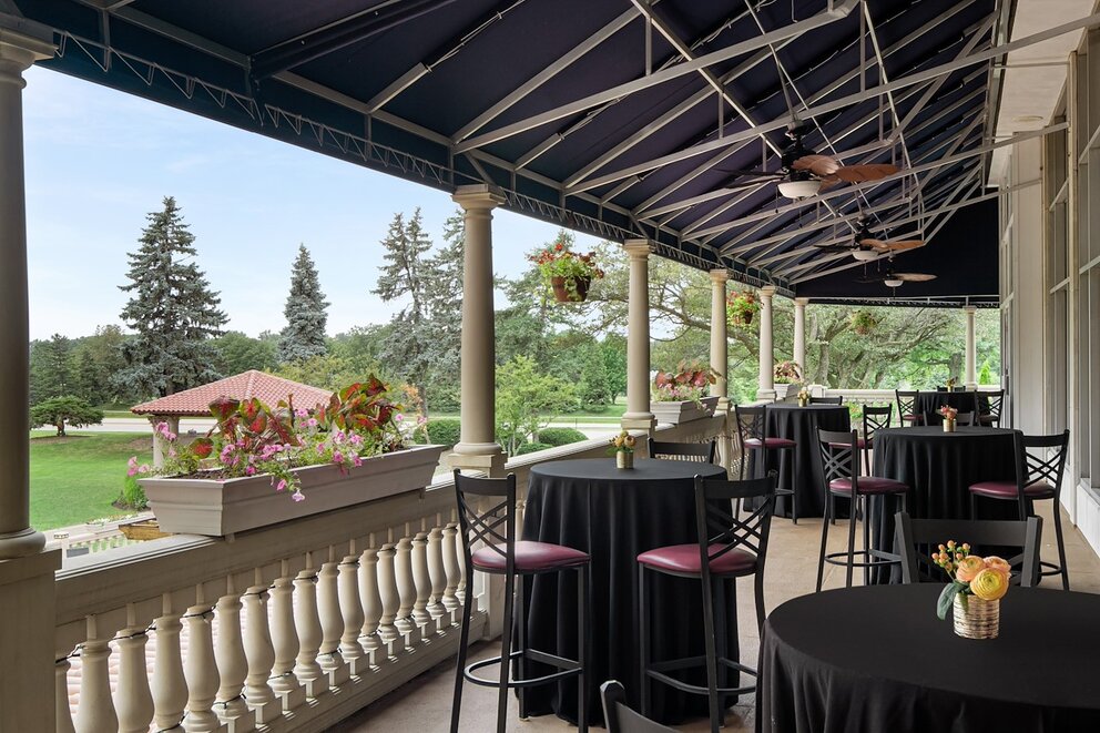 Gorgeous views from our outdoor event space at our Oak Brook hotel near Chicago