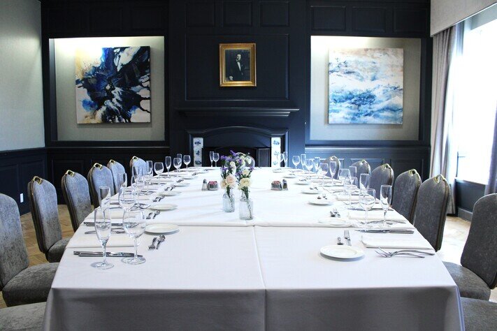 a table set for a dinner party